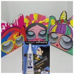 Eyelash Set of 3 and Adhesive